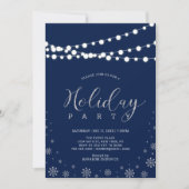 Silver & Navy | Moderne Corporate Holiday Party Einladung (Vorderseite)