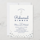 Silver & Navy | Probe im Herzen Einladung (Vorderseite)