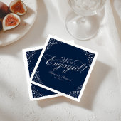 Silver Navy Wir sind Verlobte Engagement Party Serviette