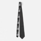 Silver Neck Tie mit schwarzweißem Tiger Krawatte (Rückseite)