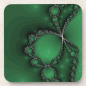 Silver Necklace auf Green Getränkeuntersetzer (Vorderseite)