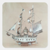 Silver Nef Quadratischer Aufkleber (Vorderseite)