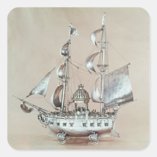 Silver Nef Quadratischer Aufkleber (Vorderseite)