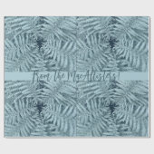 SILVER NEW ZEALAND LEAFN FERN PERSONALISIERT KIWI  GESCHENKPAPIER (Flach)