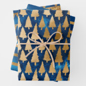 Silver Night Winter Weihnachtswrapping Paper Geschenkpapier Set (Beispiel)