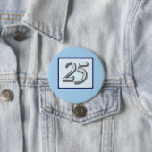 Silver Number on Blue zum 25. Jahrestag Button (Beispiel)