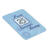 Silver Number on Blue zum 25. Jahrestag Magnet (Rechte Seite)