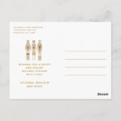 SILVER NUTCRACKERS MIT FOTO CHRISTMAS POSTC POSTKARTE (Rückseite)