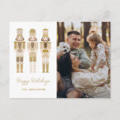 SILVER NUTCRACKERS MIT FOTO CHRISTMAS POSTC POSTKARTE (Vorderseite)