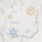 Silver oder Gold Foil Einhorn Lashes und Schneeflo Geschenkanhänger (Rückseite)