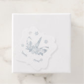 Silver oder Gold Foil Einhorn Lashes und Schneeflo Geschenkanhänger (Mit Box)