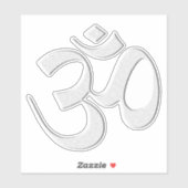 Silver Om  Aufkleber (Blatt)