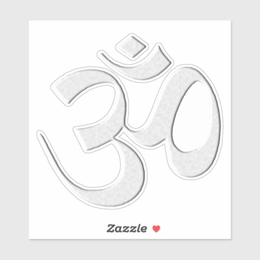 Silver Om Aufkleber (Blatt)