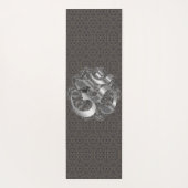 Silver OM Hexagonal Mandala Yoga Mat Yogamatte (Rückseite)