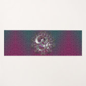 Silver OM Hexagonal Mandala Yogamatte (Vorderseite (Horizontal))