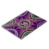 Silver Om Lila Eastern Sparkline-Notebook Notizblock (Linke Seite)