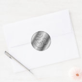 Silver Om Sign Runder Aufkleber (Umschlag)