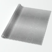 Silver Ombre Damask Weihnachten Geschenkpapier (Ungerollt)