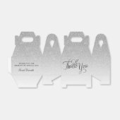 Silver Ombre Glitzer Script Vielen Dank Geschenkschachtel (Ungefaltet)