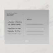 Silver Ombre Save the Date Wedding Post Card Ankündigungspostkarte (Rückseite)