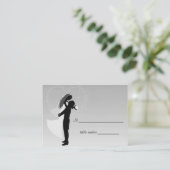 Silver Ombre Wedding Table Platzkarte (Stehend Vorderseite)