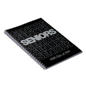 Silver on Black Seniors Seniors Seniors Notebook Notizblock (Rechte Seite)