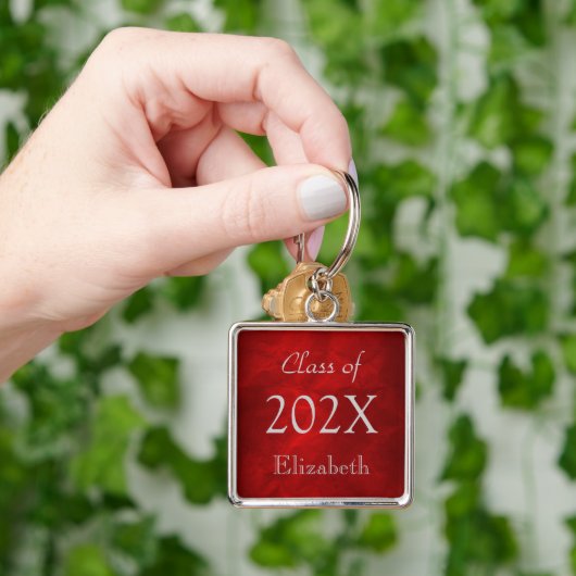 Silver on Red Abschluss Schlüsselanhänger (Hand)