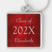 Silver on Red Abschluss Schlüsselanhänger (Vorne)