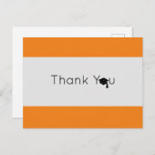 Silver Orange Bold Abschluss Vielen Dank Postkarte (Vorne/Hinten)