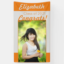 Silver Orange Glückwunschs Eine Foto Graduierungsp