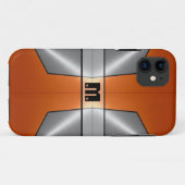 Silver Orange Shiny Stainless Steel Metal 8 Case-Mate iPhone Hülle (Rückseite (Horizontal))
