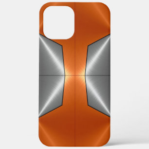 Silver Orange Shiny Stainless Steel Metall Case-Mate iPhone Hülle
