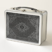 Silver Ornam. Metal Lunch Box mit den Initialen (Vorderseite)