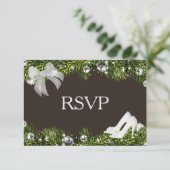 Silver Ornament and Christmas RSVP (Stehend Vorderseite)