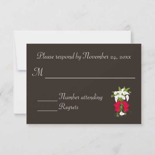 Silver Ornament and Christmas RSVP (Rückseite)