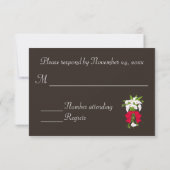 Silver Ornament and Christmas RSVP Karte (Rückseite)