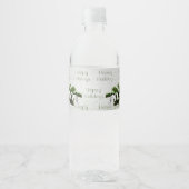 Silver Ornament White Ribbon Christmas Wasserflaschenetikett