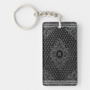 Silver Ornamental mit/ohne Monogramm-Schlüsselanhä Schlüsselanhänger