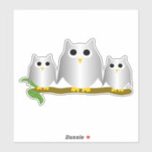 Silver Owls Design Aufkleber (Blatt)