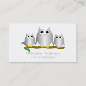 Silver Owls Design Visitenkarte (Vorderseite)