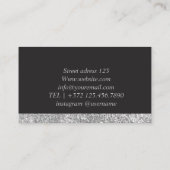 Silver Paint Dripping Melting Ink Splash Visitenkarte (Rückseite)