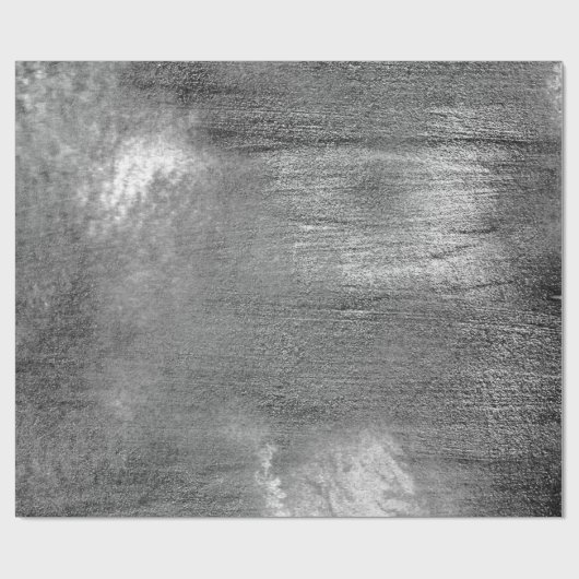 Silver Paint Industrial Abstrakt Grau Graphit Vip Geschenkpapier (Flach)