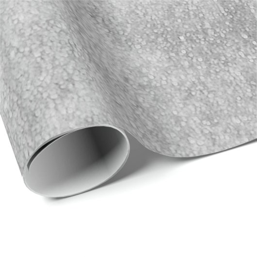 Silver Paint Industrial Abstrakt Gray Streifen Geschenkpapier (Rolleneckpunkt)