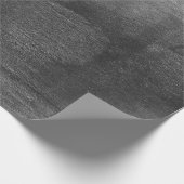 Silver Paint Industrial Black Graphit Abstrakt Geschenkpapier (Ecke)