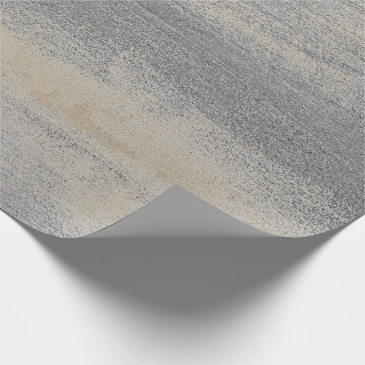 Silver Paint Industrial Cement Grau Grafit Gold Geschenkpapier (Ecke)