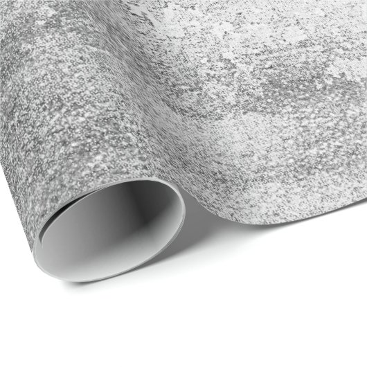 Silver Paint Industrial Cement Grau Graphit Geschenkpapier (Rolleneckpunkt)