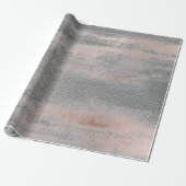 Silver Paint Industrial Cement Grau Rose Gold Geschenkpapier (Ungerollt)