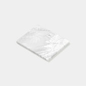 Silver-Palm-Blätter Monogramm-Skriptchie Post-it Klebezettel (angewinkelt)