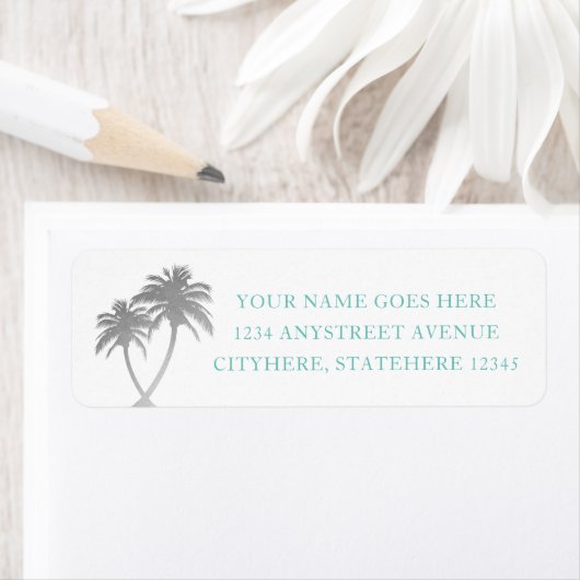 Silver Palm Tree Tropical Beachy Adresse (Insitu)