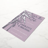 Silver Palm Trees Beach Hochzeit Folieneinladung (Gedreht)